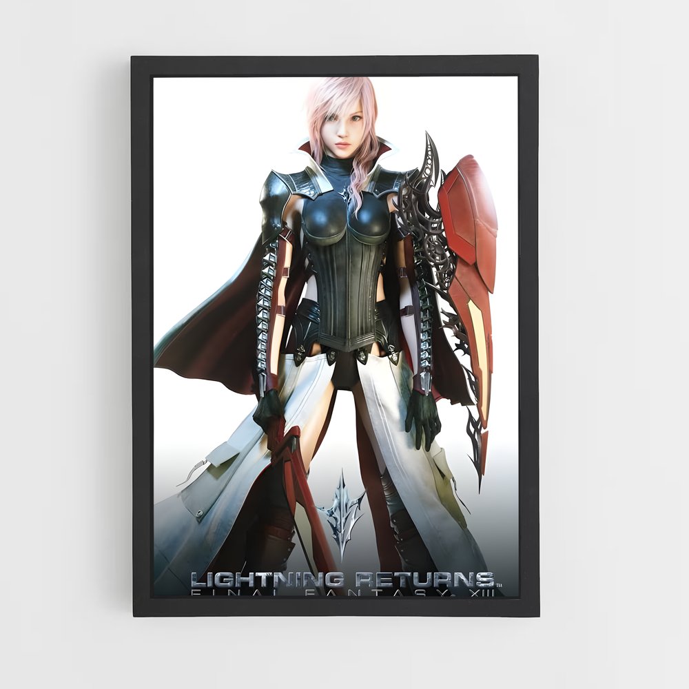 Poster Le Retour de Lightning – affiche Final Fantasy (vue 2)
